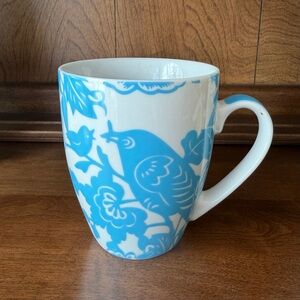 Thomas Paul PPD Porcelain Mug Blue and White Bird Pattern